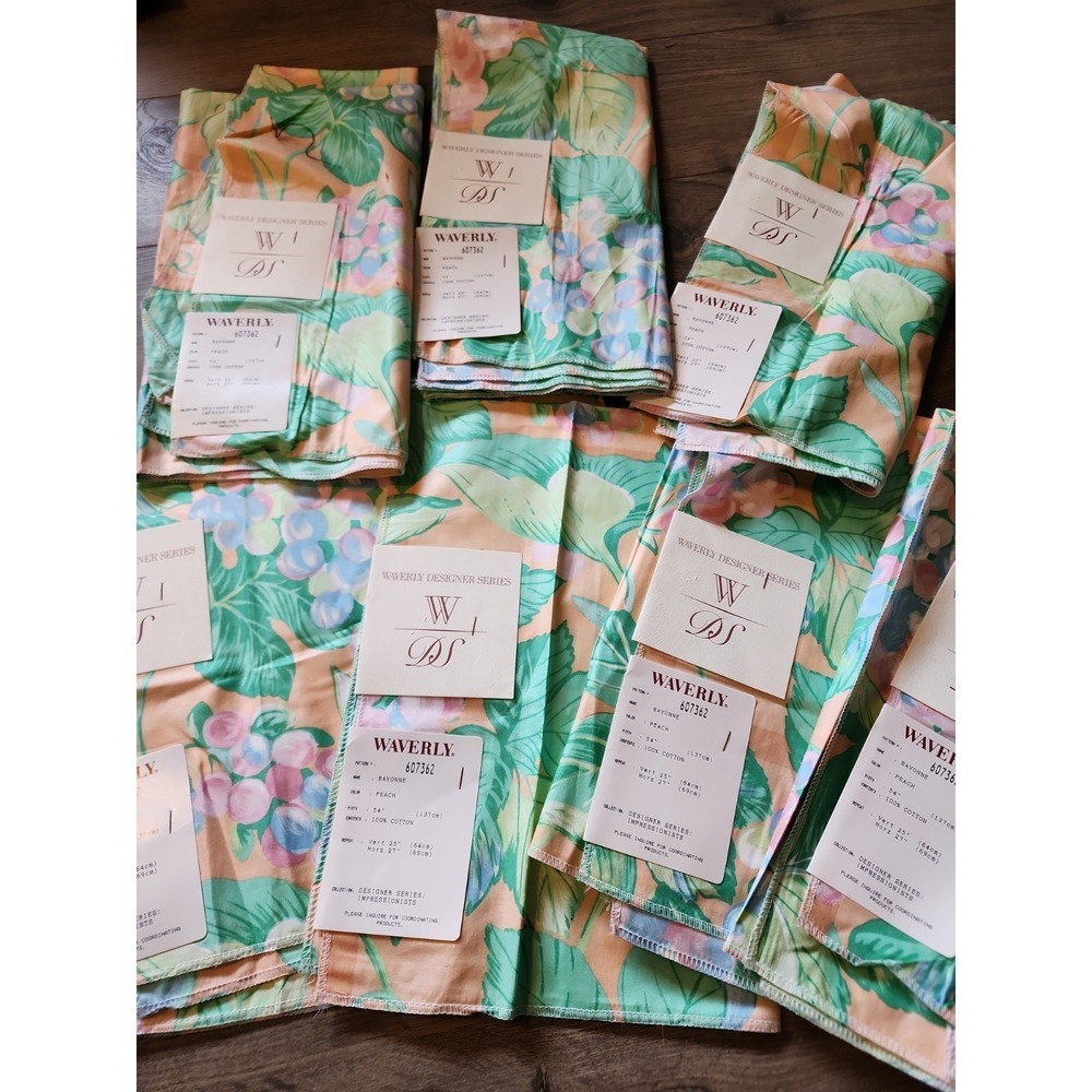 Lot Of Vintage Grapes Waverly Fabric Designer Series Impressionists Bayonne